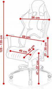 Fotel Hell-Gamer C588 Czarno-biały 6