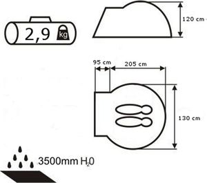 Namiot turystyczny Acamper Acco 2 Pro zielony 4