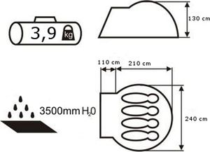 Namiot turystyczny Acamper Acco 4 Pro niebieski 3