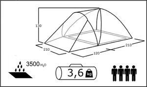 Namiot turystyczny Acamper Furan 4 Pro 4