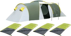 Namiot turystyczny Acamper Nadir 6 Pro zielony + 4 śpiwory SK300 1