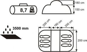 Namiot turystyczny Acamper Nadir 6 Pro niebieski 5