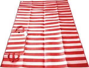 Acamper Duża mata plażowa piknikowa Acamper 150x200 biało-czerwona 1