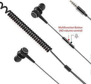 Słuchawki Avantree Avantree In Ear Słuchawki TV Długi kabel, długie słuchawki z mikrofonem i 3,5-metrowym przedłużaczem do PC, Metalowe słuchawki douszne Stereo Zatyczki do uszu ze spiralnym kablem - HF027 3