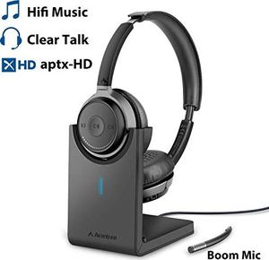Słuchawki Avantree Słuchawki Avantree Bluetooth 5.0 z odłączaną podstawką micro i ładującą, bezprzewodowy zestaw słuchawkowy aptX HD do komputerów PC, niskie opóźnienie, doskonały dźwięk muzyki, Skype, połączeń, telewizji, telefonów komórkowych - Alto Cl 1