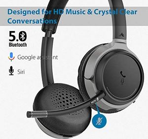 Słuchawki Avantree Słuchawki Avantree Bluetooth 5.0 z odłączaną podstawką micro i ładującą, bezprzewodowy zestaw słuchawkowy aptX HD do komputerów PC, niskie opóźnienie, doskonały dźwięk muzyki, Skype, połączeń, telewizji, telefonów komórkowych - Alto Cl 2