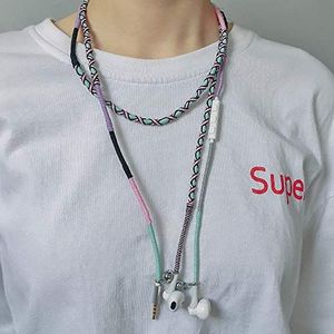 Słuchawki Urizons URIZONS Słuchawki z mikrofonem i pilotem Słuchawki do iPhone'a iPad iPod Mac Laptop tablety Smartfony z Android Ręcznie robiona tkanina Pleciona bransoletka plemienna 6