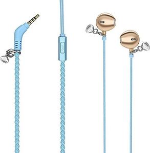 Słuchawki Urizons URIZONS Słuchawki Słuchawki surround, sportowe zestawy słuchawkowe z pilotem do mikrofonu do wszystkich urządzeń iPhone i Android Opaska na nadgarstek z oplotem z tkaniny Niebieska 6