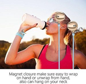 Słuchawki Urizons URIZONS Słuchawki Słuchawki surround, sportowe zestawy słuchawkowe z pilotem do mikrofonu do wszystkich urządzeń iPhone i Android Opaska na nadgarstek z oplotem z tkaniny Niebieska 7