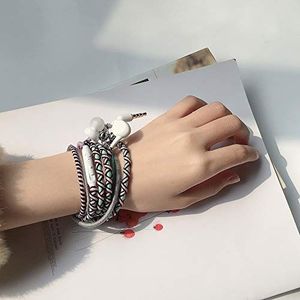 Słuchawki Urizons URIZONS Słuchawki z mikrofonem i pilotem Słuchawki do iPhone'a iPad iPod Mac Laptop Tablety Android Smartfony Ręcznie robione tkaniny Pleciona bransoletka plemienna 08A 4