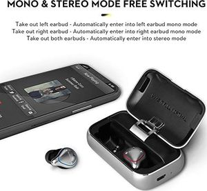 Słuchawki Bokman Słuchawki douszne Bluetooth Bokman O5 Plus, słuchawki bezprzewodowe z solidnym dźwiękiem basowym, wodoodporne słuchawki sportowe IPX7, tryb mono stereo bez przełączania, 100 godzin pracy na baterii (szary) 3