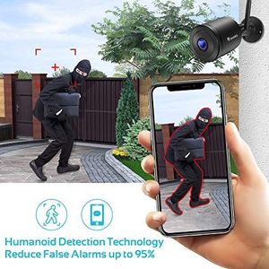 Kamera IP Ctronics Ctronics WLAN Kamera 5MP Super HD IP Kamera zewnętrzna WiFi 110 Szerokokątny dwukierunkowy dźwięk 30m IR Night Vision, detekcja ruchu IP65 Wodoodporna 4