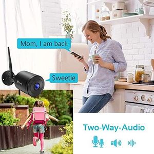 Kamera IP Ctronics Ctronics WLAN Kamera 5MP Super HD IP Kamera zewnętrzna WiFi 110 Szerokokątny dwukierunkowy dźwięk 30m IR Night Vision, detekcja ruchu IP65 Wodoodporna 5