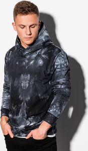 Ombre Bluza męska z kapturem Tie-Dye B1070 - czarna XXL 1