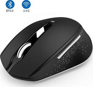 Mysz Seenda Mysz Bluetooth, Seenda 2.4G Dual Mode Ergonomiczna, cicha mysz bezprzewodowa z odbiornikiem USB, 1000/1600/2400 DPI, czarna 1
