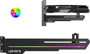 upHere Karta graficzna Uphere GPU - obsługuje kartę graficzną / futerał na kaburę, anodowane aluminium do zastosowań lotniczych, karty z jednym lub dwoma gniazdami, seria G205 G20 czarny 1