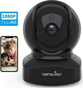 Kamera IP Wansview Kamera IP Wansview WiFi, Kamera WiFi 1080P, kamera dla zwierząt domowych, monitor z wykrywaniem ruchu, dwukierunkowe audio, obsługuje zdalny alarm i sterowanie aplikacją mobilną Q5 Czarny 1