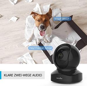 Kamera IP Wansview Kamera IP Wansview WiFi, Kamera WiFi 1080P, kamera dla zwierząt domowych, monitor z wykrywaniem ruchu, dwukierunkowe audio, obsługuje zdalny alarm i sterowanie aplikacją mobilną Q5 Czarny 2
