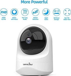 Kamera IP Wansview Kamera Wansview, kamera IP WiFi 1080P dla niemowląt, osób starszych, monitor zwierząt domowych z wykrywaniem ruchu, dwukierunkowym dźwiękiem, noktowizoremWhite 6