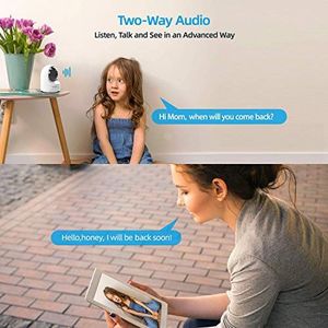 Kamera IP Wansview Kamera Wansview, kamera IP WiFi 1080P dla niemowląt, osób starszych, monitor zwierząt domowych z wykrywaniem ruchu, dwukierunkowym dźwiękiem, noktowizoremWhite 7