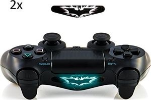giZmoZ n gadgetZ giZmoZ n gadgetZ GNG 2 x czarna skórka Batmana / naklejka na pasek świetlny LED kontrolera DualShock 4 na Playstation 4 PS4 1