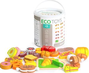 Ecotoys Drewniane jedzenie do krojenia 23szt Ecotoys 1