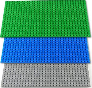 LEGO Katara 1672 - Zestaw płyt budowlanych 3 12,25cm x 25,5cm / 16 x 32 pinów, kompatybilne Lego, Sluban, Papimax, Q-Bricks, zielony niebieski szary 1