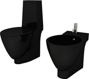 Zestaw kompaktowy WC vidaXL 66 cm cm czarny (270567) 1