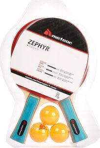 Meteor Zestaw do tenisa stołowego 2 rakietki Zephyr*+3 piłeczki 7