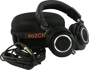 co2CREA do Audio-Technica ATH-M50x ATH-M40x Słuchawki DJ do Studio Hart Travel Storage Carry Case Cover by co2CREA (czarny) 3