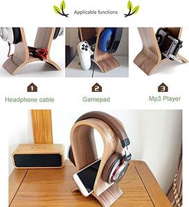 ONEGenug ONEenung uchwyt na zestaw słuchawkowy drewniany stojak na słuchawki do gier do słuchawek Sennheiser / Audio-Technica / AKG / Beyerdynamic / Logitech / HyperX / Sony PS4 itp. 3