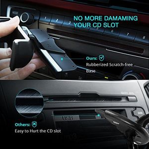 Mpow Uchwyt samochodowy na telefon Mpow do gniazda CD, uchwyt samochodowy do smartfona o 360 , uchwyt samochodowy do gniazda CD, uchwyt na telefon do samochodu na iPhone11 Pro / XS, Galaxy, LG, GPS 4