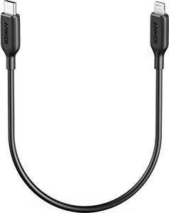 Kabel USB Anker Anker Powerline III USB-C na przewodzie Lightning, kabel z certyfikatem MFi 30 cm, błyskawiczne prędkości ładowania dla iPhonea SE / 11/11 Pro / X / XR Max / 8 Plus / AirPods Pro, obsługa zasilania (czarny) 1
