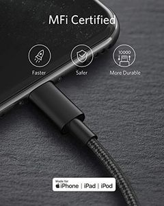 Kabel USB Anker Anker Kabel z USB C na Lightning, nowy nylonowy kabel do ładowania z USB-C na Lightning, długość 1 m, certyfikat MFi, do iPhonea SE / 11 Pro / X / XS / XR / 8 Plus / AirPods Pro, obsługuje zasilanie 5