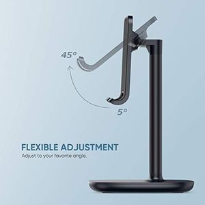 Podstawka Ugreen UGREEN stojak na telefon stacjonarny uchwyt na telefon regulowany uchwyt na telefon stojak na smartfona kompatybilny z iPhone 11 Pro X 8 Plus, Samsung M30s M20 S10, Huawei P30 Pro P20 Pro, iPad Mini 2 3 4 Czarny 6