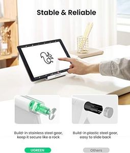 Stojak Ugreen UGREEN Uchwyt na tablet do domowego stojaka na tablet Uchwyt na telefon kompatybilny z iPadem Air 3, iPadem Pro, iPadem Mini, MediaPadem, Surface Pro 7, Galaxy Tab, iPhone 11 itd. Do 10,5 cala (biały) 4