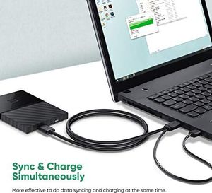 Kabel USB Ugreen Kabel UGREEN 3.0 Kabel Micro USB Y Kabel typu A męski na Micro B Kabel do transmisji danych do 5 Gbit / s z zasilaczem USB A obsługiwany dla Samsung Galaxy S5, Galaxy Note 3, Galaxy Note Pro 12.2 itd. 1 m 3