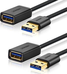 Kabel USB Ugreen Przedłużacz kabla USB UGREEN Przedłużacz USB 3.0 Kabel męski na żeński do czytnika kart, klawiatury, drukarki, skanera, aparatu Pozłacane styki (1m) 1