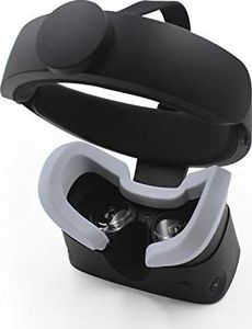 Gogle VR AMVR AMVR VR Silikonowa podkładka ochronna i osłona obiektywu VR do zestawu słuchawkowego Oculus Rift S Odporna na pot, wodoodporna, odporna na zabrudzenia Wymienne nakładki na twarz Akcesoria (szare) 6