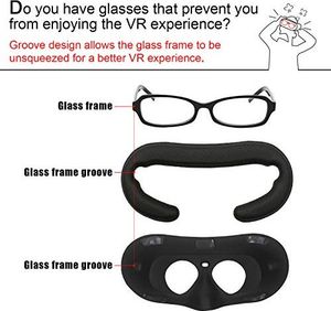 Gogle VR AMVR AMVR VR Face Maska ze skóry PU i wacik wymienny na zestaw słuchawkowy Oculus Go (otwory wentylacyjne) 4