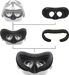 Gogle VR AMVR AMVR VR Face Maska ze skóry PU i wacik wymienny na zestaw słuchawkowy Oculus Go (otwory wentylacyjne) 7