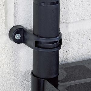 vidaXL Regał 4-poziomowy, czarny, 61 x 30,5 x 130 cm, plastik 4