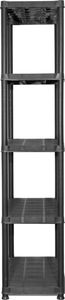 vidaXL Regał 5-poziomowy czarny 71x38x170 cm plastik 3