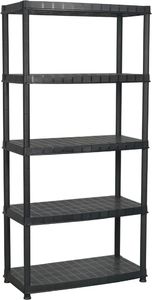 vidaXL Regał 5-poziomowy czarny 85x40x185 cm plastik 2