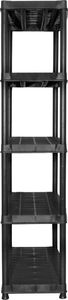 vidaXL Regał 5-poziomowy czarny 91,5x45,7x185 cm plastik 6