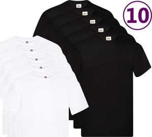Fruit of the Loom Oryginalne T-shirty, 10 szt., biały/czarny, XL, bawełna 1