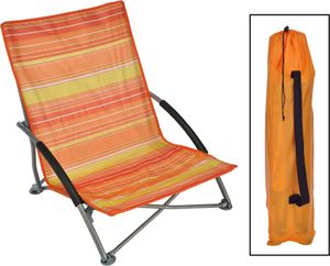 HI HI Składane krzesło plażowe, pomarańczowe, 65x55x25/65 cm 1