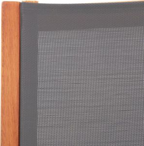 vidaXL Krzesło ogrodowe z podnóżkiem, szare, eukaliptus i textilene 7