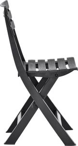 vidaXL Składane krzesła ogrodowe, 2 szt., plastikowe, antracytowe 4