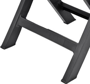 vidaXL Składane krzesła ogrodowe, 2 szt., plastikowe, antracytowe 8